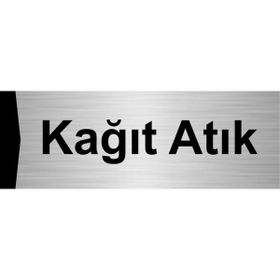 Özarslan Dizayn Kağıt Atık 5x20 cm Gümüş Renk Metal Yönlendirme Levhası
