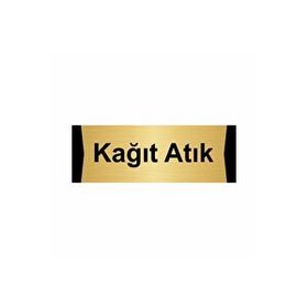 Özarslan Dizayn Kağıt Atık 7x20 cm Altın Renk Metal Yönlendirme Levhası