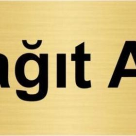 Özarslan Dizayn Kağıt Atık 7x20 cm Altın Renk Metal Yönlendirme Levhası
