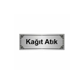 Özarslan Dizayn Kağıt Atık 7x20 cm Gümüş Renk Metal Yönlendirme Levhası