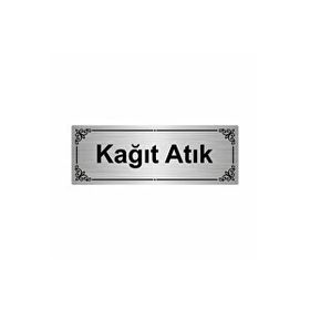 Özarslan Dizayn Kağıt Atık 7x20 cm Gümüş Renk Metal Yönlendirme Levhası