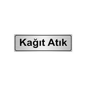 Özarslan Dizayn Kağıt Atık 7x20 cm Gümüş Renk Metal Yönlendirme Levhası