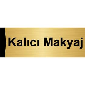 Özarslan Dizayn Kalıcı Makyaj 10x20 cm Altın Renk Metal Yönlendirme Levhası