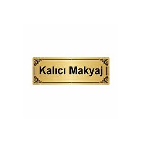 Özarslan Dizayn Kalıcı Makyaj 7x20 cm Altın Renk Metal Yönlendirme Levhası