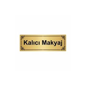 Özarslan Dizayn Kalıcı Makyaj 7x20 cm Altın Renk Metal Yönlendirme Levhası