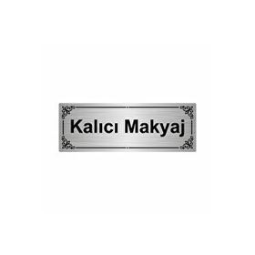 Özarslan Dizayn Kalıcı Makyaj 7x20 cm Gümüş Renk Metal Yönlendirme Levhası