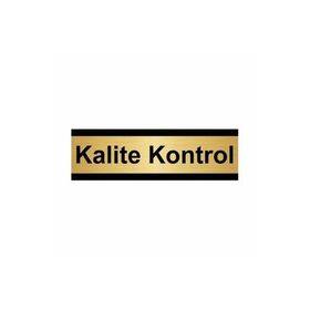 Özarslan Dizayn Kalite Kontrol 10x20 cm Altın Renk Metal Yönlendirme Levhası