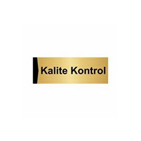 Özarslan Dizayn Kalite Kontrol 10x20 cm Altın Renk Metal Yönlendirme Levhası