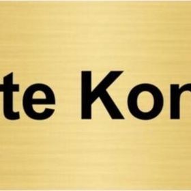 Özarslan Dizayn Kalite Kontrol 10x20 cm Altın Renk Metal Yönlendirme Levhası