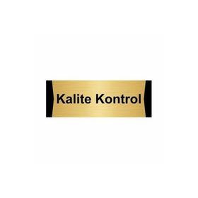 Özarslan Dizayn Kalite Kontrol 5x20 cm Altın Renk Metal Yönlendirme Levhası