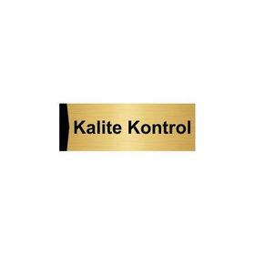 Özarslan Dizayn Kalite Kontrol 5x20 cm Altın Renk Metal Yönlendirme Levhası