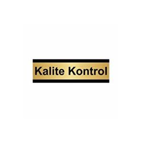 Özarslan Dizayn Kalite Kontrol 5x20 cm Altın Renk Metal Yönlendirme Levhası