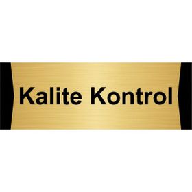 Özarslan Dizayn Kalite Kontrol 5x20 cm Altın Renk Metal Yönlendirme Levhası