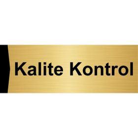 Özarslan Dizayn Kalite Kontrol 5x20 cm Altın Renk Metal Yönlendirme Levhası