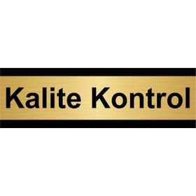 Özarslan Dizayn Kalite Kontrol 5x20 cm Altın Renk Metal Yönlendirme Levhası