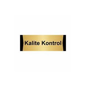 Özarslan Dizayn Kalite Kontrol 7x20 cm Altın Renk Metal Yönlendirme Levhası