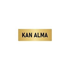 Özarslan Dizayn Kan Alma 10x20 cm Altın Renk Metal Yönlendirme Levhası