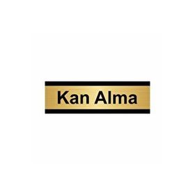 Özarslan Dizayn Kan Alma 10x20 cm Altın Renk Metal Yönlendirme Levhası