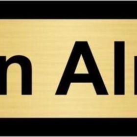 Özarslan Dizayn Kan Alma 10x20 cm Altın Renk Metal Yönlendirme Levhası