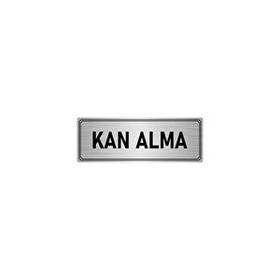 Özarslan Dizayn Kan Alma 10x20 cm Gümüş Renk Metal Yönlendirme Levhası