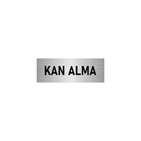 Özarslan Dizayn Kan Alma 10x20 cm Gümüş Renk Metal Yönlendirme Levhası