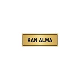 Özarslan Dizayn Kan Alma 5x20 cm Altın Renk Metal Yönlendirme Levhası
