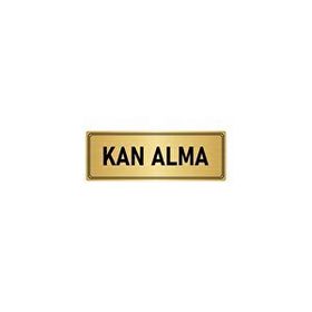 Özarslan Dizayn Kan Alma 5x20 cm Altın Renk Metal Yönlendirme Levhası
