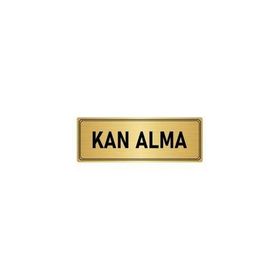 Özarslan Dizayn Kan Alma 7x20 cm Altın Renk Metal Yönlendirme Levhası