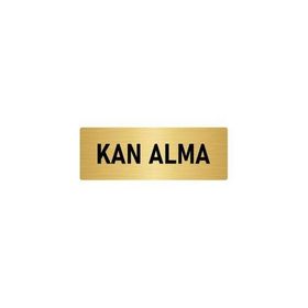 Özarslan Dizayn Kan Alma 7x20 cm Altın Renk Metal Yönlendirme Levhası