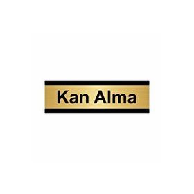 Özarslan Dizayn Kan Alma 7x20 cm Altın Renk Metal Yönlendirme Levhası