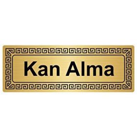 Özarslan Dizayn Kan Alma 7x20 cm Altın Renk Metal Yönlendirme Levhası