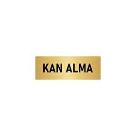 Özarslan Dizayn Kan Alma 7x20 cm Altın Renk Metal Yönlendirme Levhası