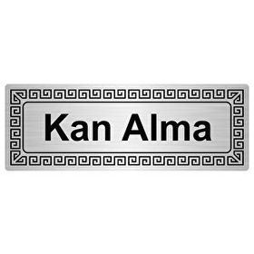 Özarslan Dizayn Kan Alma 7x20 cm Gümüş Renk Metal Yönlendirme Levhası