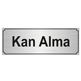 Özarslan Dizayn Kan Alma Odası 10x20 cm Gümüş Renk Metal Yönlendirme Levhası
