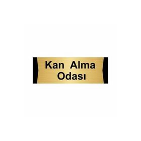 Özarslan Dizayn Kan Alma Odası 5x20 cm Altın Renk Metal Yönlendirme Levhası