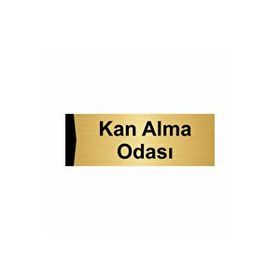 Özarslan Dizayn Kan Alma Odası 5x20 cm Altın Renk Metal Yönlendirme Levhası