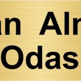Özarslan Dizayn Kan Alma Odası 5x20 cm Altın Renk Metal Yönlendirme Levhası