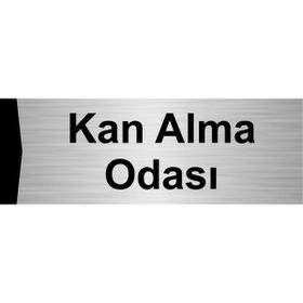 Özarslan Dizayn Kan Alma Odası 5x20 cm Gümüş Renk Metal Yönlendirme Levhası