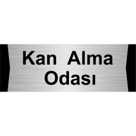 Özarslan Dizayn Kan Alma Odası 5x20 cm Gümüş Renk Metal Yönlendirme Levhası
