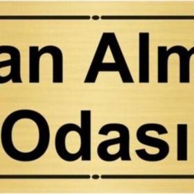 Özarslan Dizayn Kan Alma Odası 7x20 cm Altın Renk Metal Yönlendirme Levhası