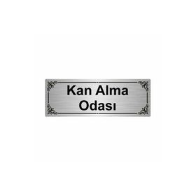 Özarslan Dizayn Kan Alma Odası 7x20 cm Gümüş Renk Metal Yönlendirme Levhası