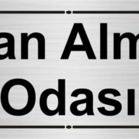 Özarslan Dizayn Kan Alma Odası 7x20 cm Gümüş Renk Metal Yönlendirme Levhası
