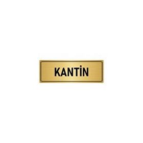 Özarslan Dizayn Kantin 10x20 cm Altın Renk Metal Yönlendirme Levhası
