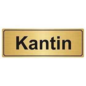 Özarslan Dizayn Kantin 10x20 cm Altın Renk Metal Yönlendirme Levhası