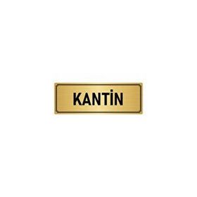 Özarslan Dizayn Kantin 10x20 cm Altın Renk Metal Yönlendirme Levhası