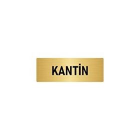 Özarslan Dizayn Kantin 10x20 cm Altın Renk Metal Yönlendirme Levhası