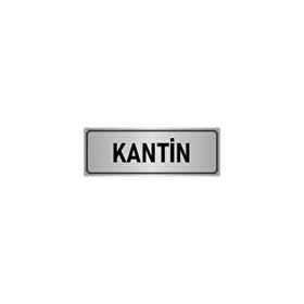 Özarslan Dizayn Kantin 10x20 cm Gümüş Renk Metal Yönlendirme Levhası