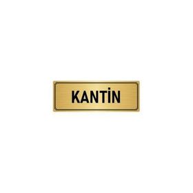 Özarslan Dizayn Kantin 5x20 cm Altın Renk Metal Yönlendirme Levhası
