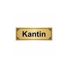 Özarslan Dizayn Kantin 7x20 cm Altın Renk Metal Yönlendirme Levhası
