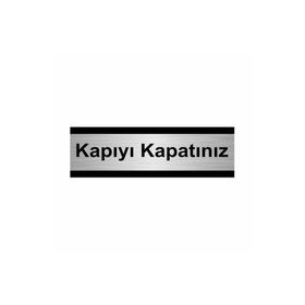 Özarslan Dizayn Kapıyı Kapatınız 10x20 cm Gümüş Renk Metal Yönlendirme Levhası